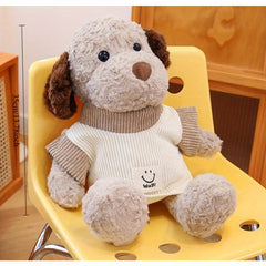Stray Dog Plush Toy Brown & Beige Outfit Red Bow Tie