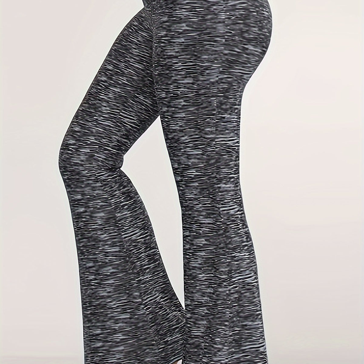  Casual Leggings Women's Plus Solid Flared Leg
