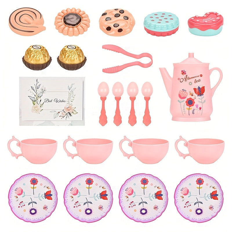 Kids Afternoon Tea Set Cake Cutter Princess Toy ABS Material