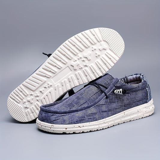 Men's Breathable Slip On Loafer Shoes Lightweight Canvas Sneakers