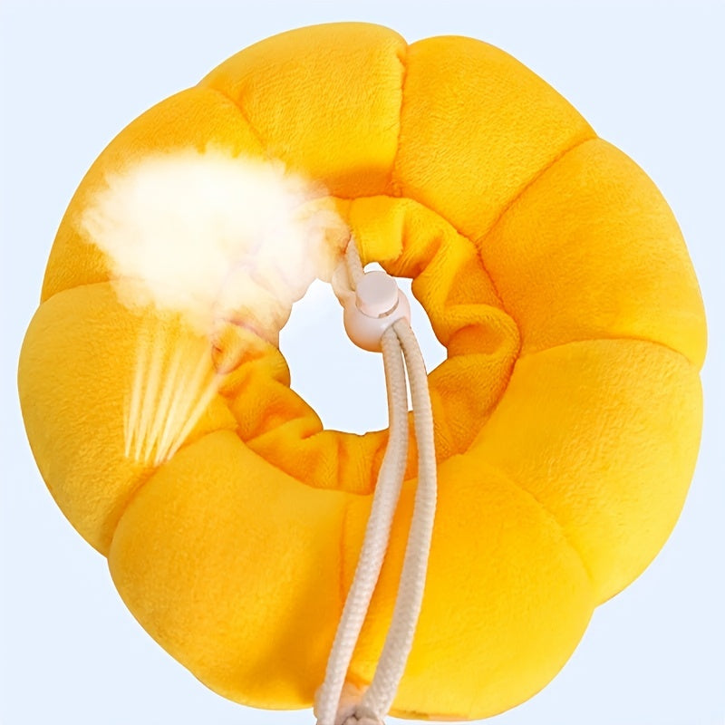 Sunflower Plush Pet Collar for Cats - Autumn/Winter Warmth - Cat Accessories
