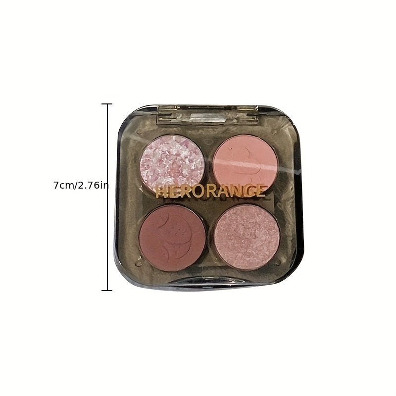 Smokey Gothic Eyeshadow Palette 4 Colors Pearly Glitter Matte Finish