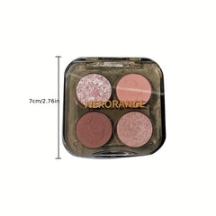 Smokey Gothic Eyeshadow Palette 4 Colors Pearly Glitter Matte Finish