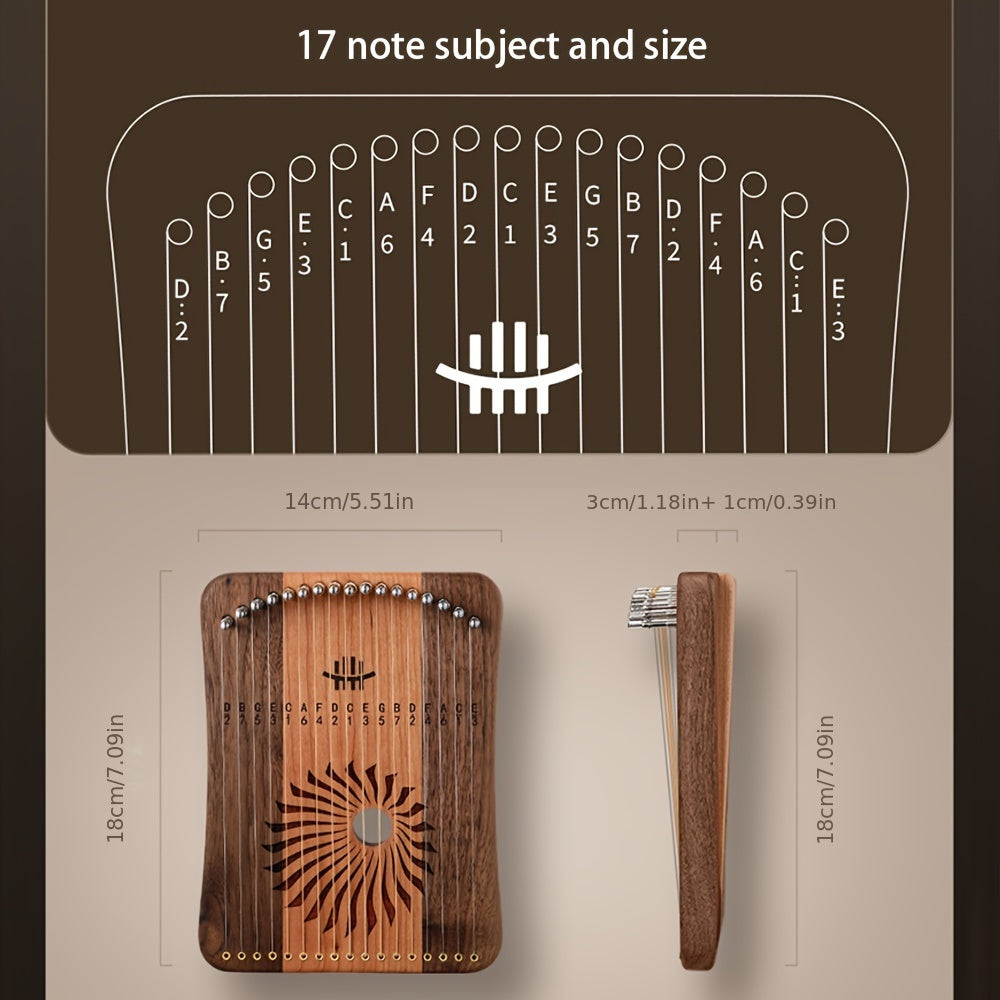 Hluru Lyre 17 31 Stringed Lyre Finger Playing Strings Thumb Piano Veneer Harp