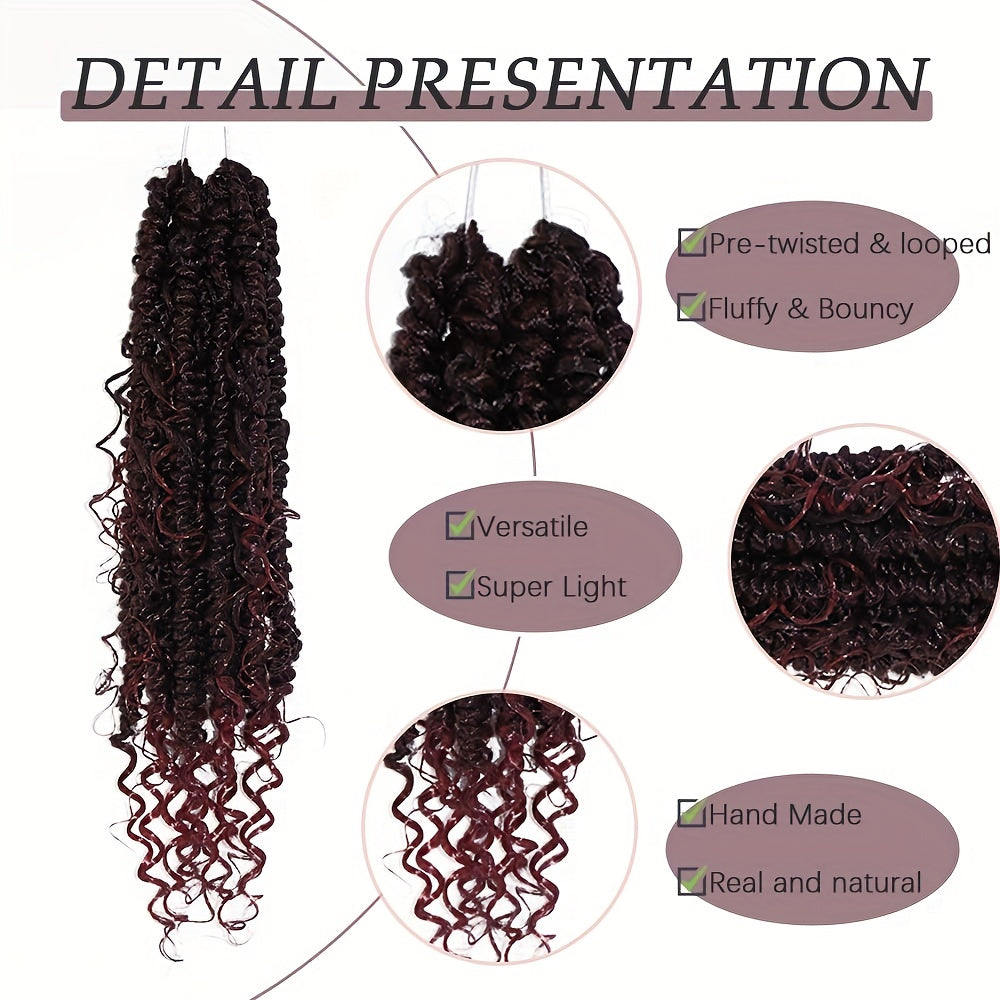 Synthetic Crochet Hair Extensions Curly Faux Locs Goddess Locs
