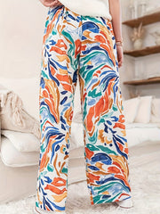 Wide Leg Trousers With Belt & Pockets Plus Size