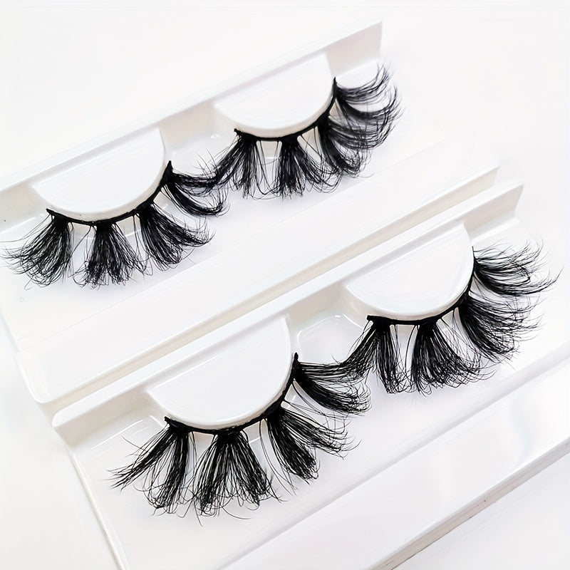 25mm 5D Fluffy Thick Faux Mink False Eyelashes with Tray