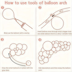 Beige Pink Party Balloons Set 120pcs