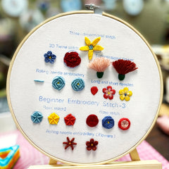 DIY Embroidery Stitch Kit: Learn 30 Stitches, Beginner Hand Stitch Skills