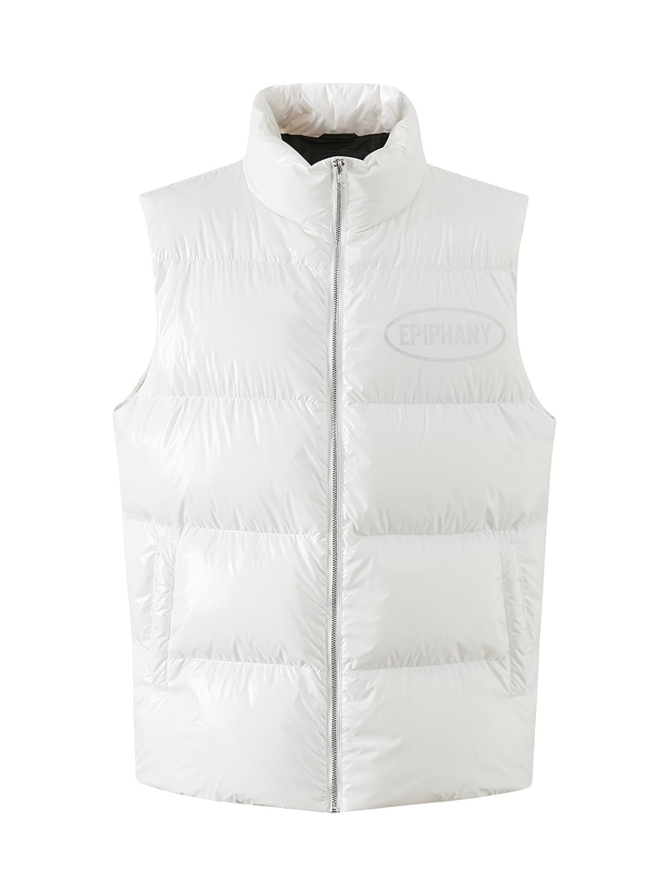 Sleeveless Solid Vest With Pockets for Winter & Fall