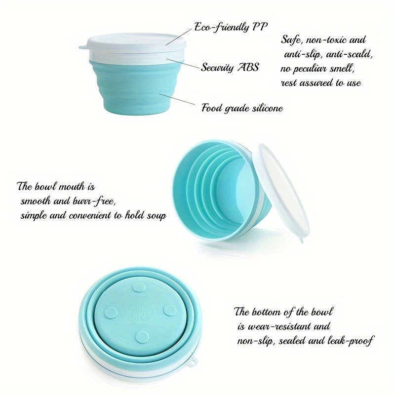 Portable Folding Silicone Bowl Cup for Outdoor Travel Camping Picnic