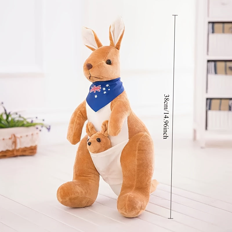 Mother and Child Kangaroo Plush Toy Doll Zoo Simulation Scenic Area Gift