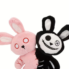 UNSNURNOCH 29 Gothic Rabbit Plush Toy with Red Eyes & Fur