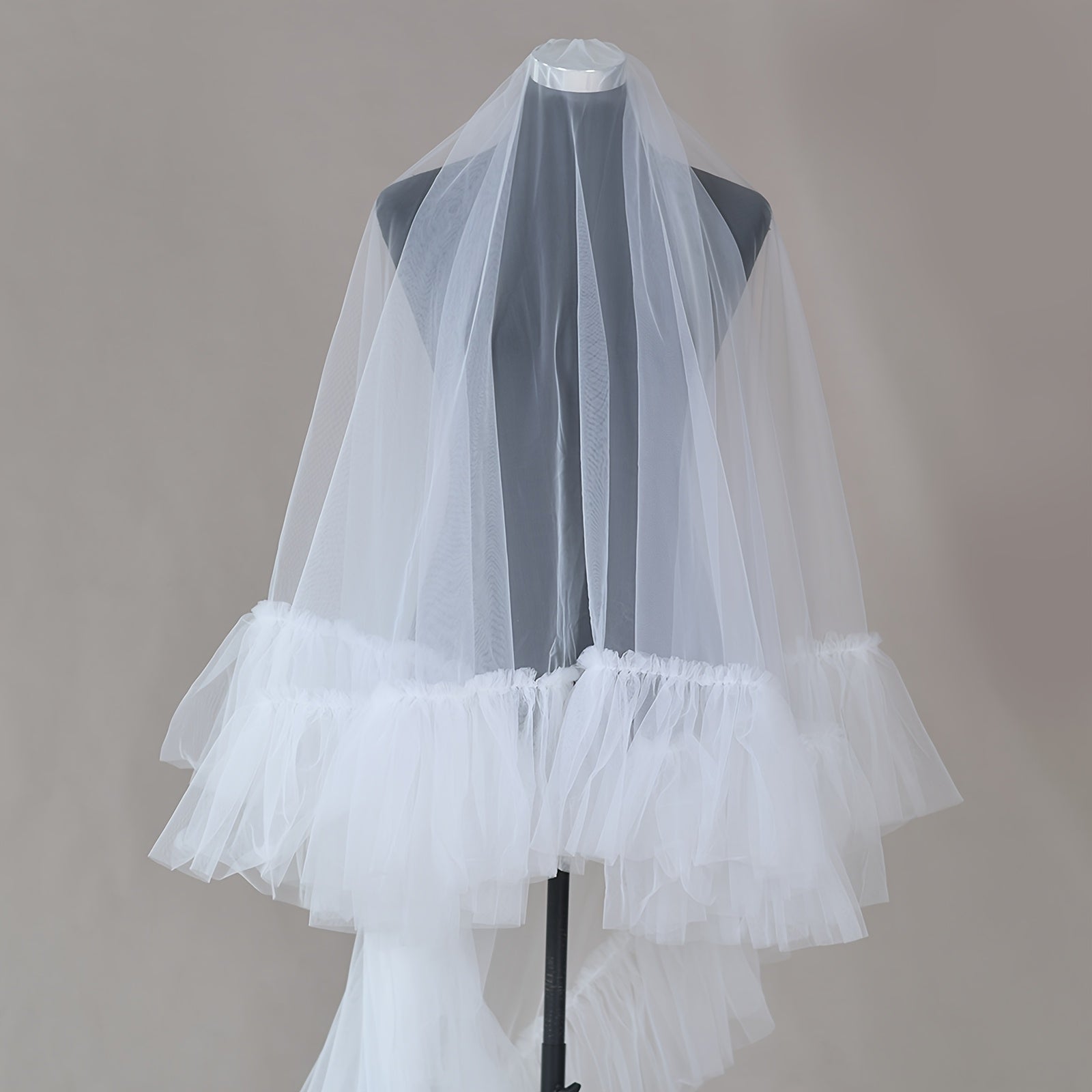Layered Bridal Veil and Train for Wedding