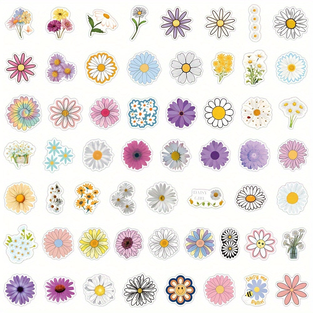 Whimsical Daisy & Wildflower Vinyl Sticker Pack