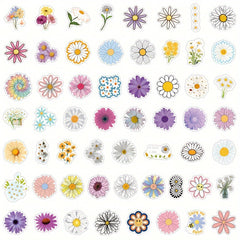 Whimsical Daisy & Wildflower Vinyl Sticker Pack