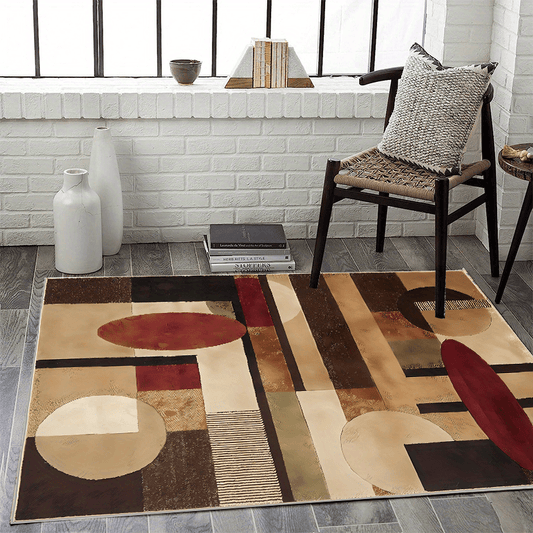 Geometry Chocolate Large Carpet For Living Room Bedroom Decor