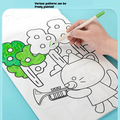 52 Page Kids Coloring Book with Animals Magical Scenes & Creative Designs Cover