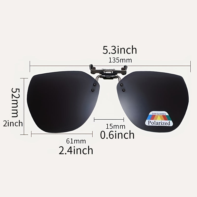 Edgeless Polarized Sunglasses With Mirror Clip Large Frame