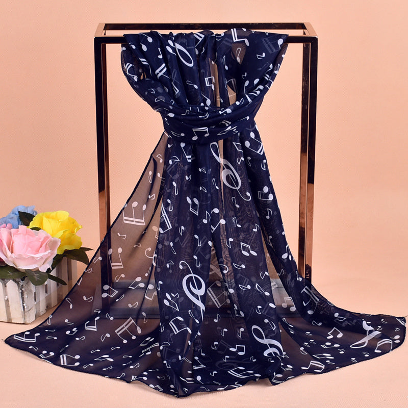 Chiffon Printed Silk Scarf Neckerchief Head Wrap Beach Women Shawl