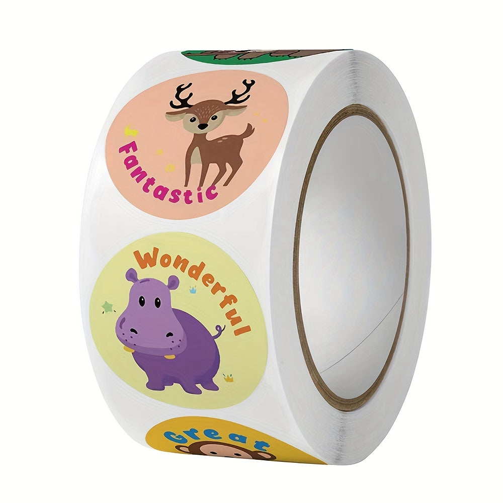 500pcs Animal Reward Stickers Motivational Labels for Students Teachers