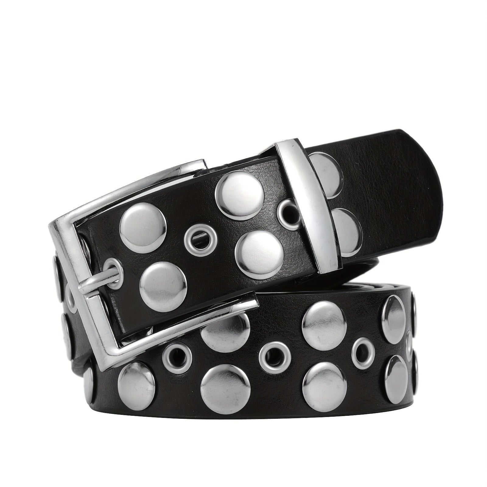 Men's Large Size Pure Belt Punch Versatile Square