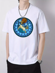 Zodiac Pattern Print Men's Graphic Crew Neck Tshirt