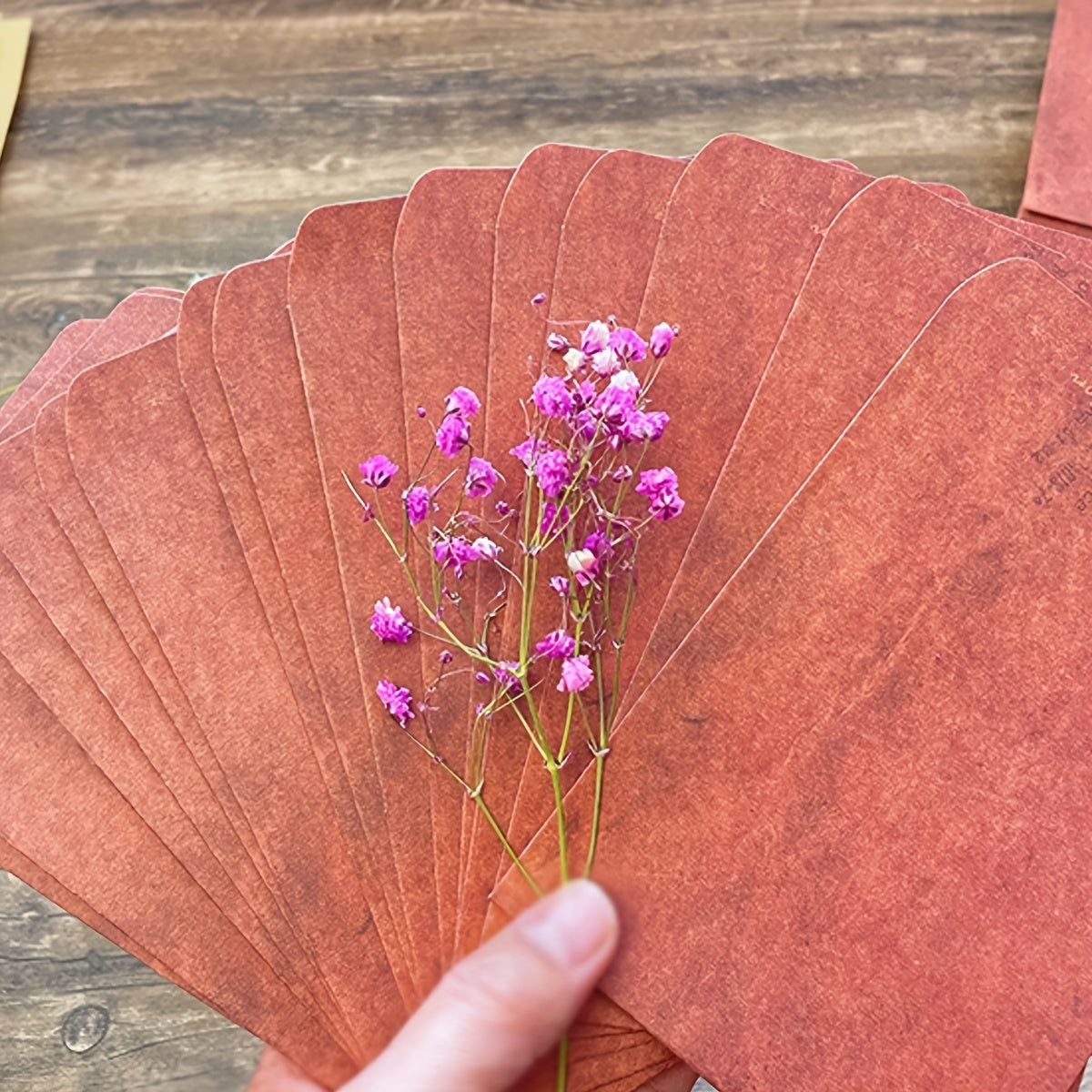 Vintage Red Brown Distressed Envelopes - Pack of 10