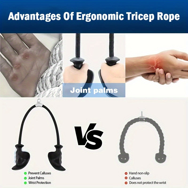 Tricep Training Rope 36in Cable Attachment for Pulley System Gym Home