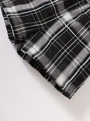 Baby Boy Casual Set Plaid Shirt & Shorts