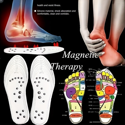 Magnetic Massage Insoles Foot Acupressure Shoe Pads Therapy