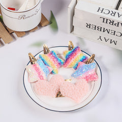 Small Colored Hair Clips Star Heart Shaped Hair Pins
