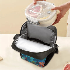 Diving Dog Print Insulated Lunch Bag Large Capacity