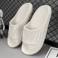 Men's Solid Non Slip Open Toe Slippers All Seasons