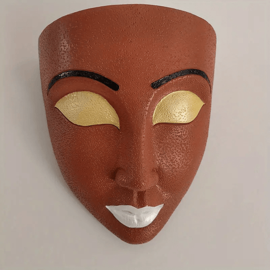 Human Face Flower Pot Resin Crafts Wall Hanging Decor