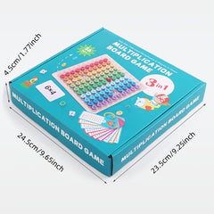 Wooden 3 in 1 Multiplication Table for Kids
