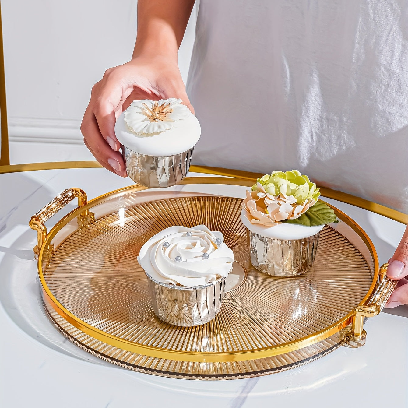 Decorative Snack Tray Cup Tray Coffee Cup Tray