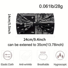 Boho Paisley Print Stretchy Sports Headband for Yoga
