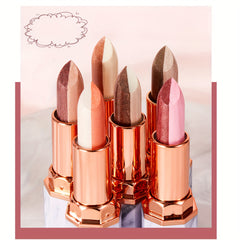 Two Tone Shimmer Eyeshadow Stick Brown Orange Natural Eye Makeup