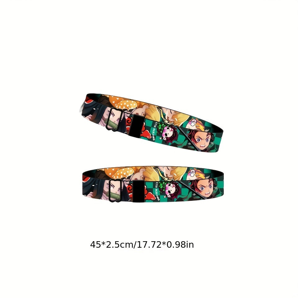 Q Version Anime Print Webbing Bracelet Waterproof Reusable Wristband