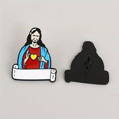 Greek Character Image Brooch Funny Pin for Men