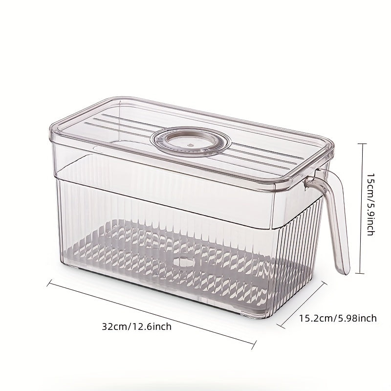Refrigerator Storage Box With Handle Large Capacity Fresh Keeping Box