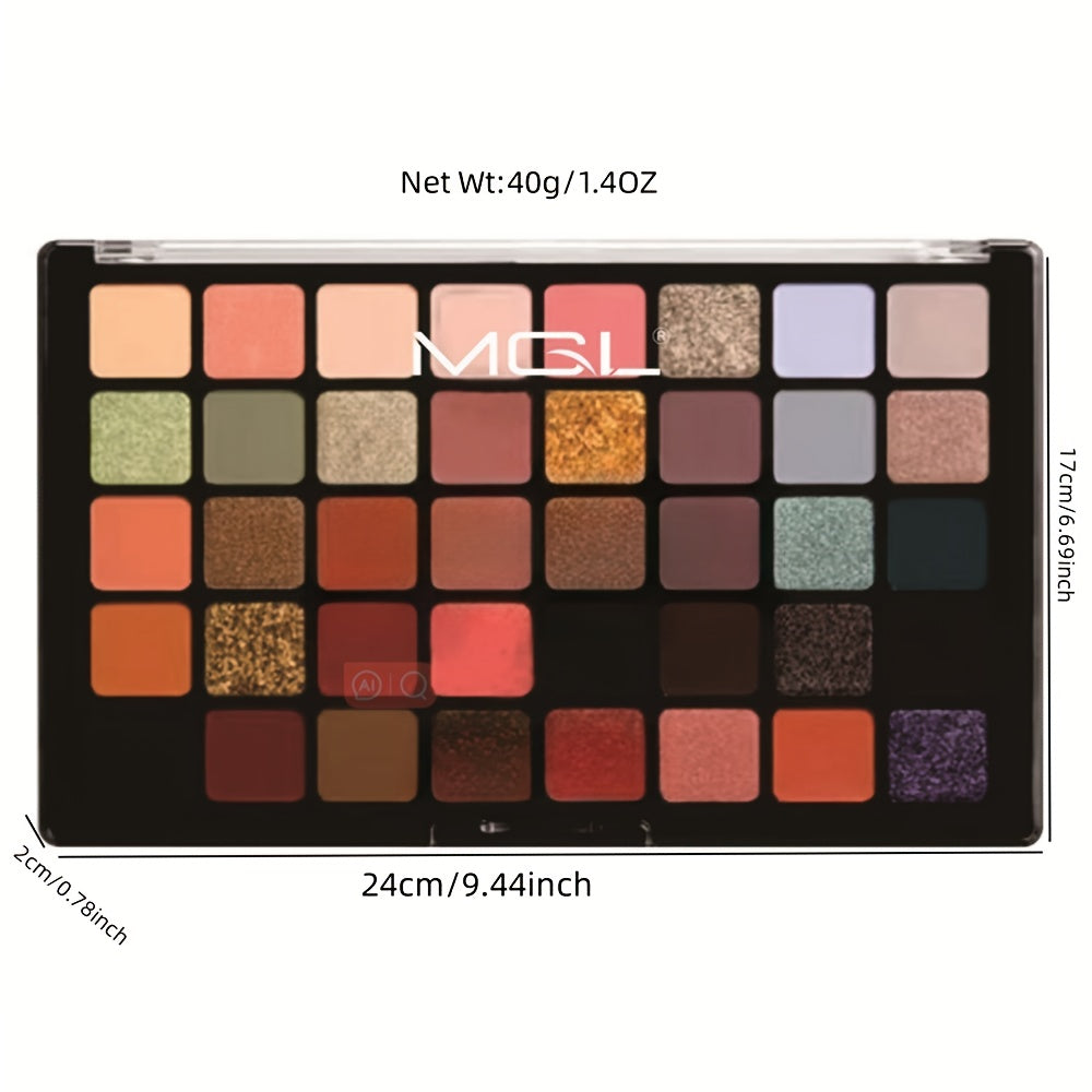 40 Shades Pearly Glitter Eyeshadow Palette for Daily Use