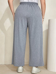  Women's V Waist Elastic Wide Leg Trousers