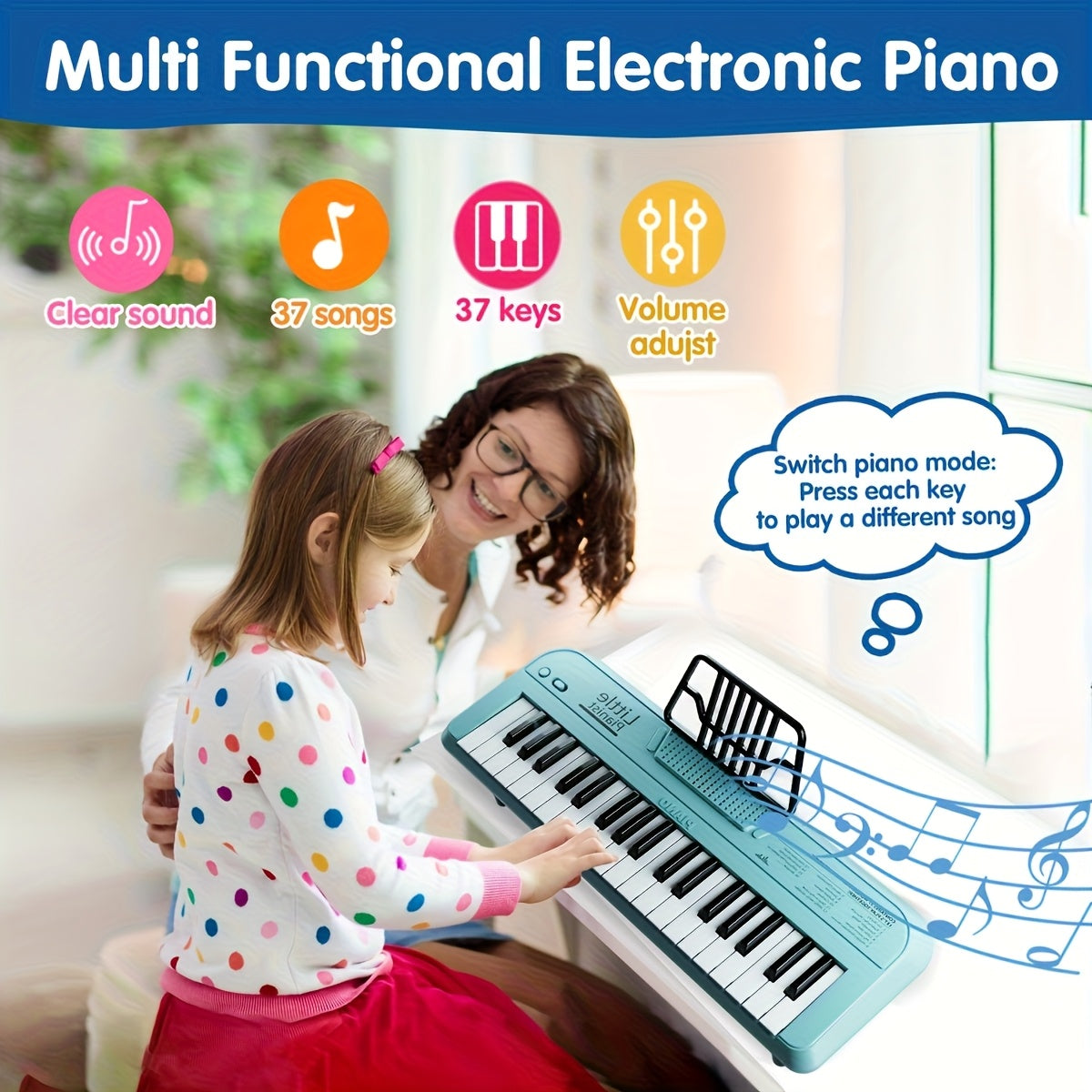 Interactive Toddler Piano Keyboard with 36 Keys