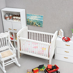 12 Dollhouse Dwarf Bed for Kids Room Scene