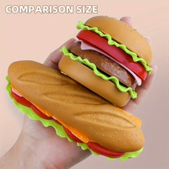 Western Food Set Burger Hot Dog Fries Ice Cream Donuts Play Kitchen Toy Set