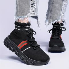 Women's Mesh Winter Sports Sneakers Lightweight Plush Thermal Running Shoes