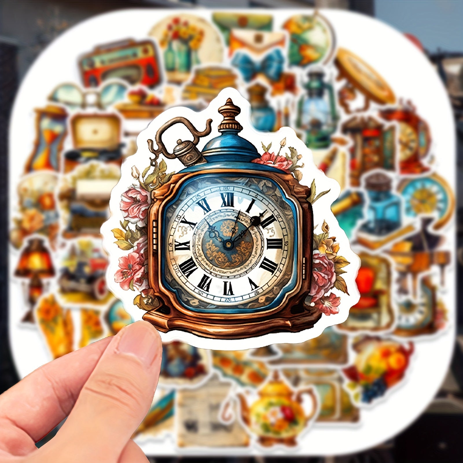 50pcs Retro Steampunk Stickers for Water Bottle Laptop Phone Skateboard
