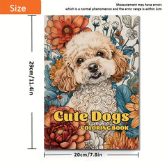 Dogs Coloring Book for Adults & Teens, Relaxation, 22 Pages